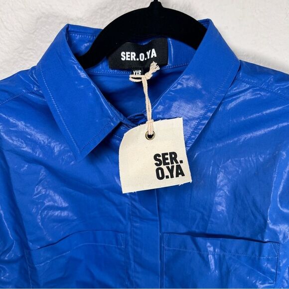 SER.O.YA Chi top 🔥NWT🔥 Royal blue coated 🖤 size XXS - Picture 4 of 7
